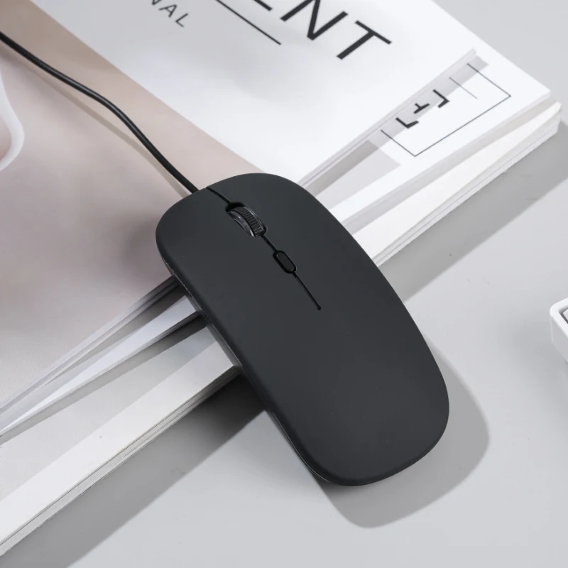 APAYADO T5 USB Wired Office Mouse Silent Mini Computer Mouse 3 DPI Settings 800 1200 1600 Plug and Play for Laptop Desktop PC view 2