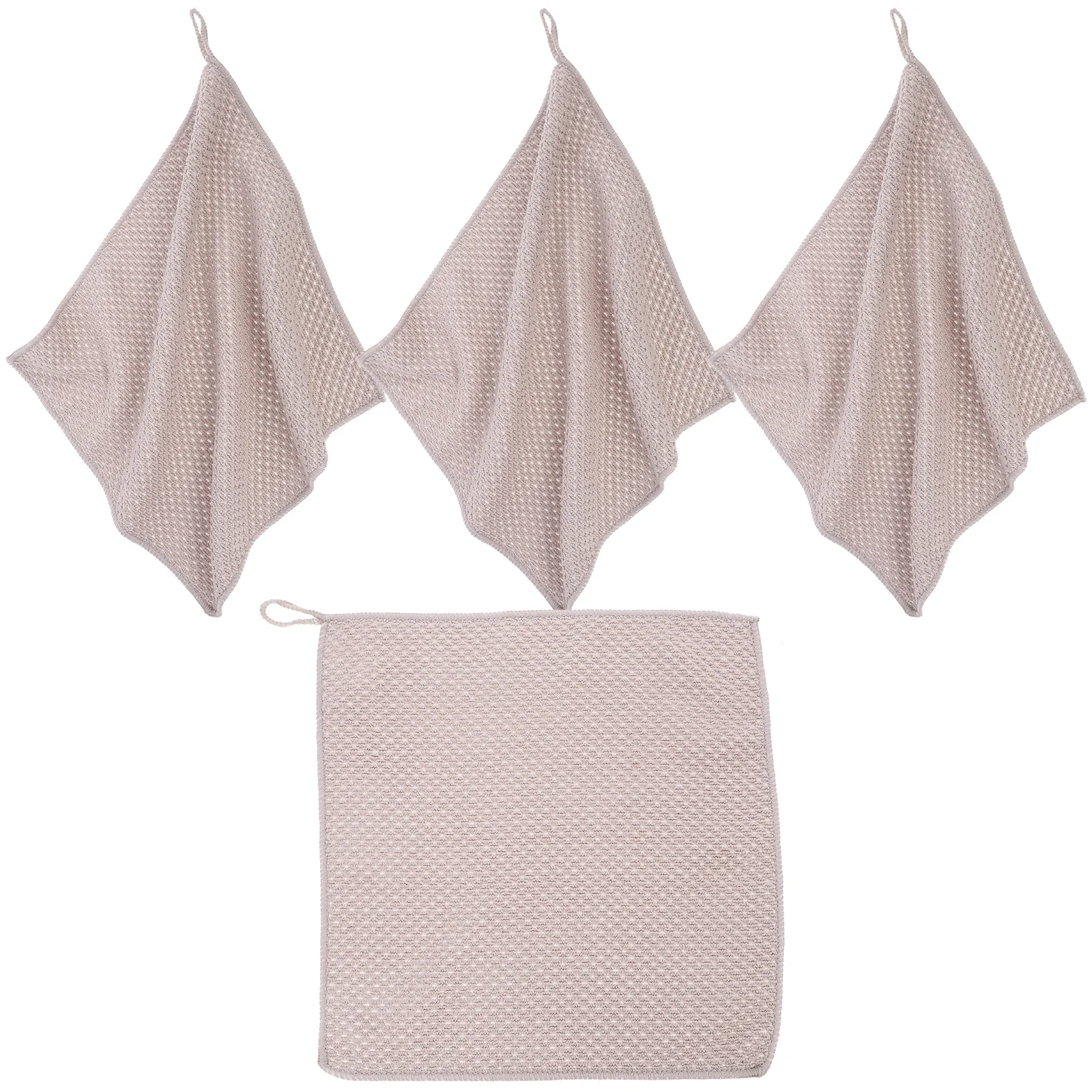 

4pcs Kitchen Cleaning Cloth Reusable Soft Dishwashing Rags Water Absorbent Wiping Towels For Countertop Sink Utensils Durable