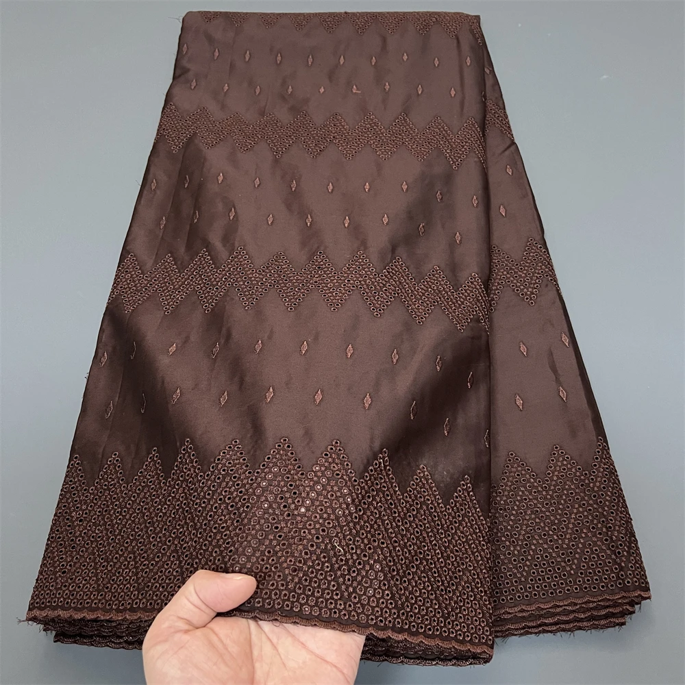 

African Carbon Fiber Lace Fabric,Cotton Fabrics Materials For Clothes,By The Meter,Embroidery,2025,Party Dresses,Tulle,5 Yards