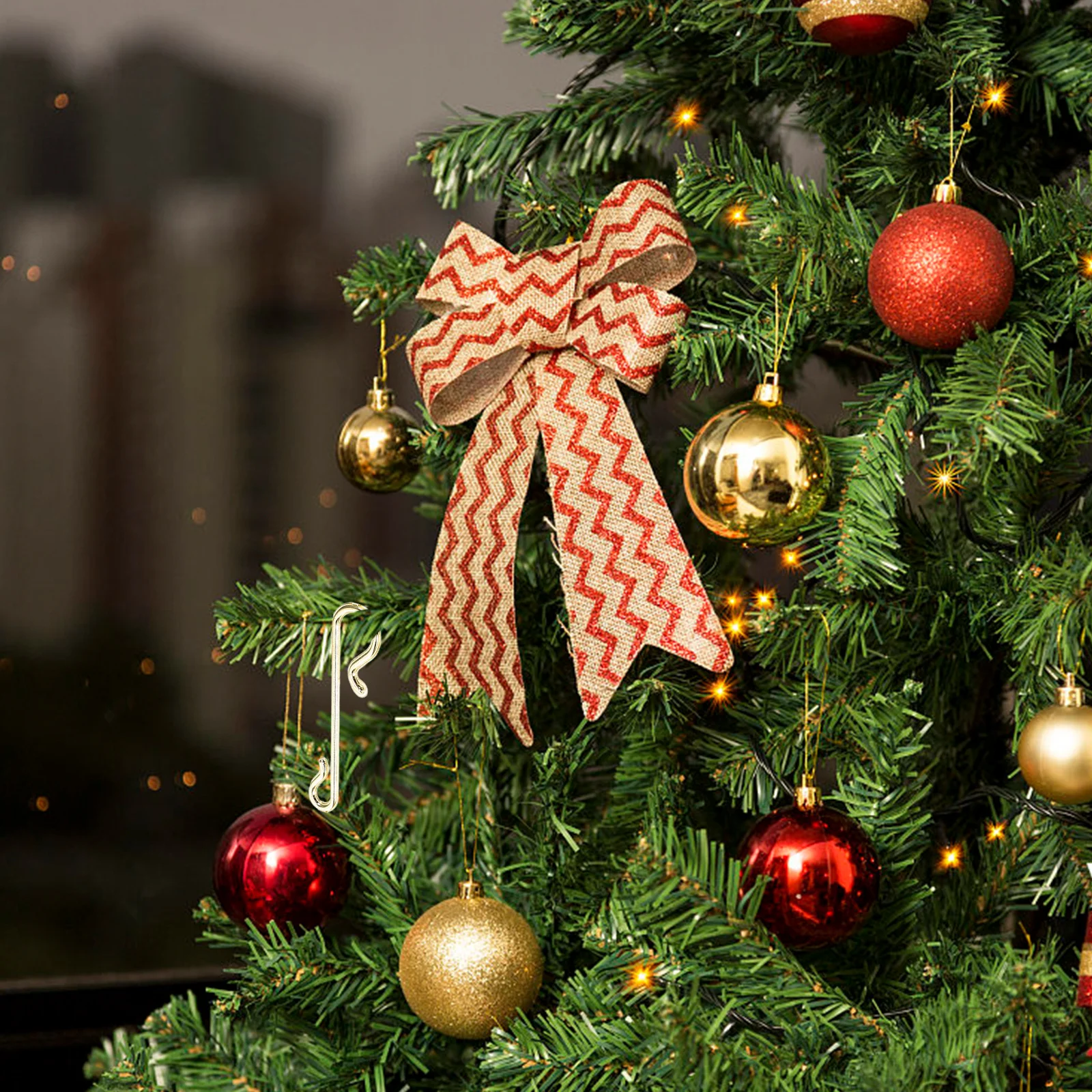 

100pcs Christmas Tree Ornament Hangers Festive Decoration Tree Hanging Hooks Reusable Xmas Decorative S Hooks For