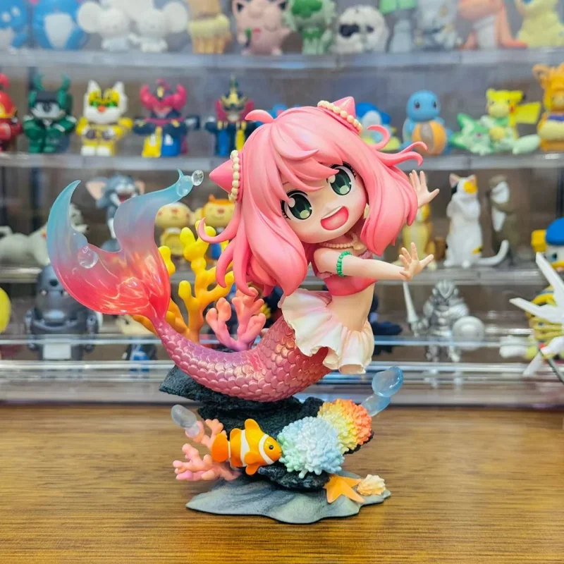 Sirena Anya Forger Gk Figura anime Modello premio carino Ornamento da tavolo Decorazione custodia per computer bambola Regali giocattolo alla moda da collezione