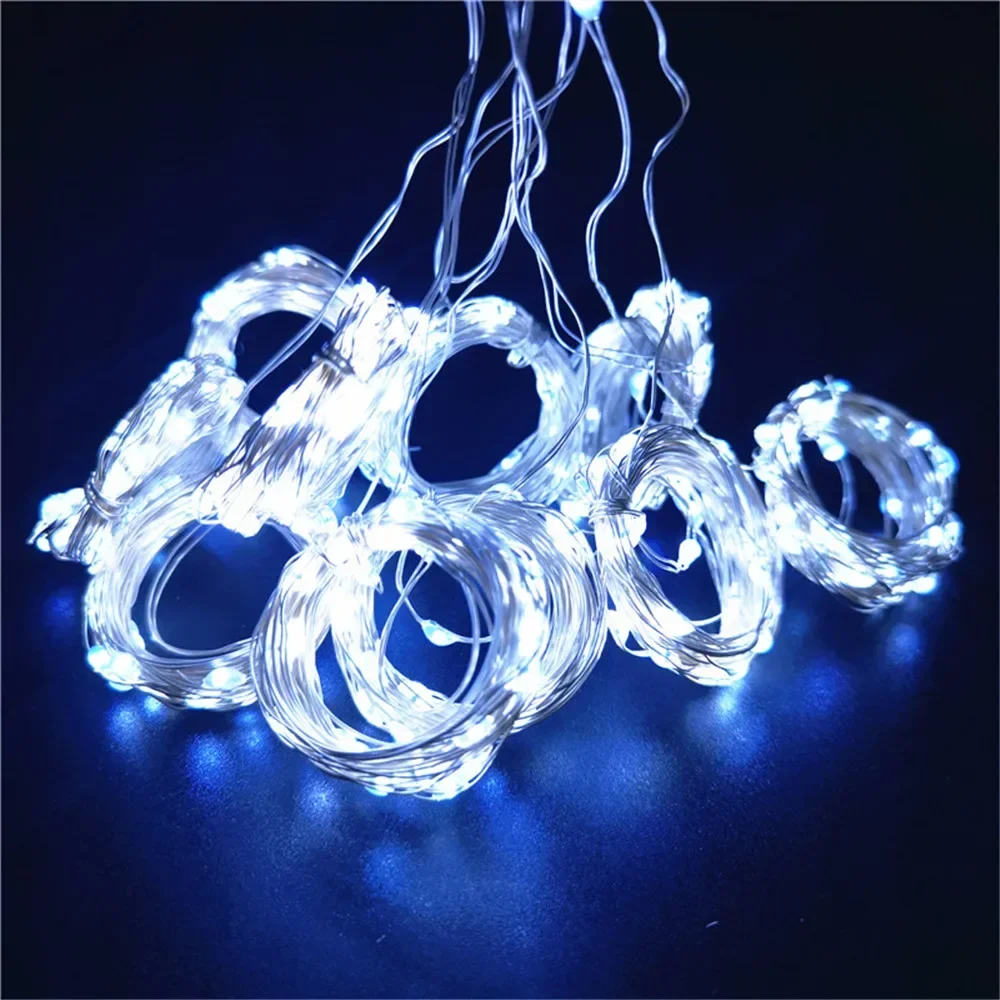 8 Modes Solar Curtain Lights LED Waterfall Light with Fairy String Lights for Outdoor Christmas Party Holiday Wedding Decoration