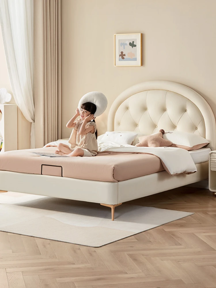 Girl princess bed boy single soft bed 1.5 meters luxury ins wind bedroom simple bed