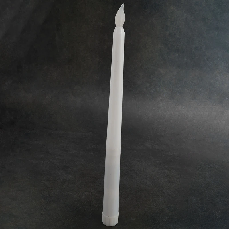 ディナー、フレームレス、ポスト、電池操作、テーブル設定、結婚式、誕生日パーティー、新しい、6個用のちらつきLEDテーパーキャンドル