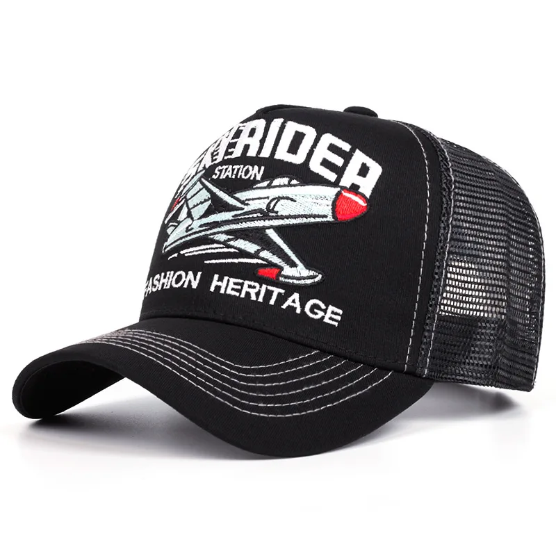 Cappello di protezione solare unisex per le vacanze al mare con berretto da baseball con protezione UV per aereo da moto hip-hop ricamato con lettere inglesi