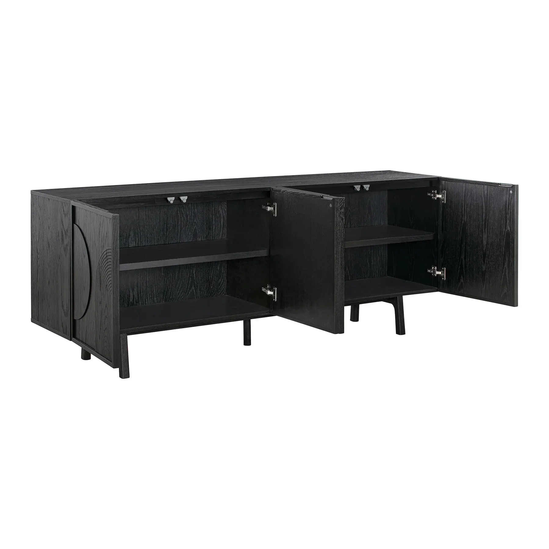 Sideboard 3 Door Self Storage Console Furniture Foldable