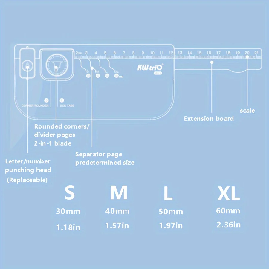 Scheda per la creazione di pagine del separatore 1pc, creazione della pagina dell'indice del separatore, strumento per il taglio dell'angolo arrotondato dell'indice alfabetico