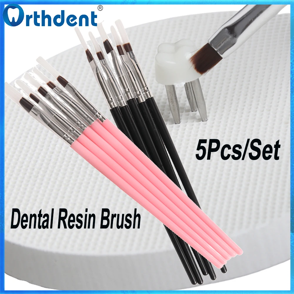 5 Sizes Dental Resin Brush Composite Resin Brushes Porcelain Teeth Shaping Nail Art Brush  Acrylic DIY Painting Dentistry Tools