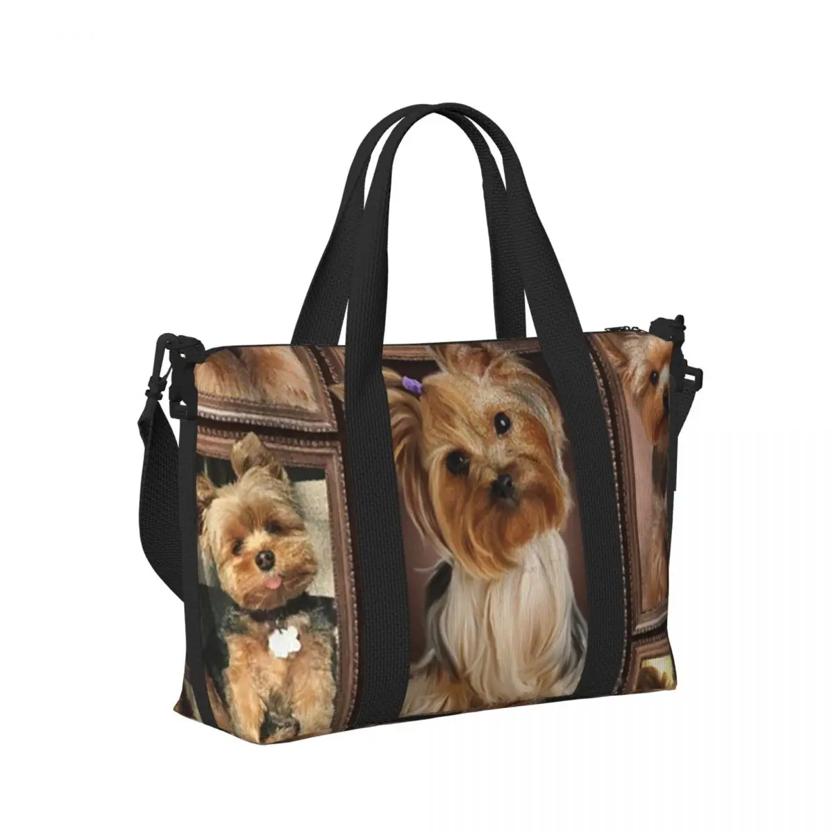 

Yorke Dog Yorkshire Terrier Beach Travel Bag Large Capacity Tote Bags for Gym Yoga Women Shopping Duffle Shoulder Bag