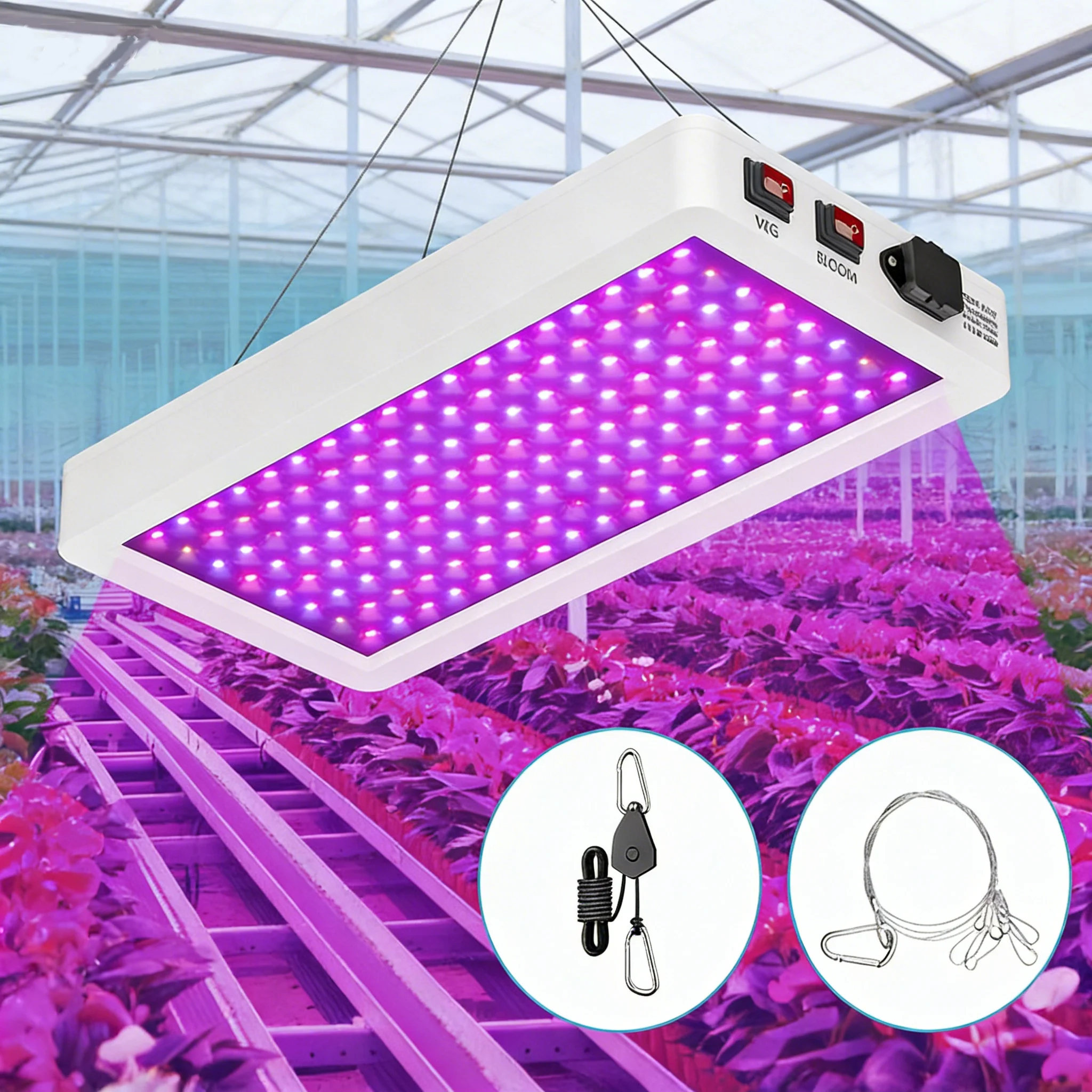 

Full Spectrum 300W LED Plant Grow Light Hydroponic Greenhouse Tent Growth Box Fruit Succulent Cultivation Lamp BLoom/VEG 2Modes
