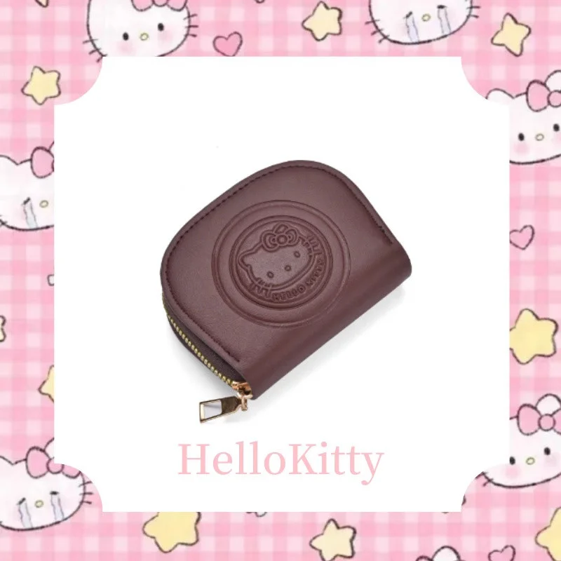 Sanrio Hello Kitty lindo retro mini billetera femenina estampado de dibujos animados simple moda versátil casual multi-tarjeta tarjeta bolsa