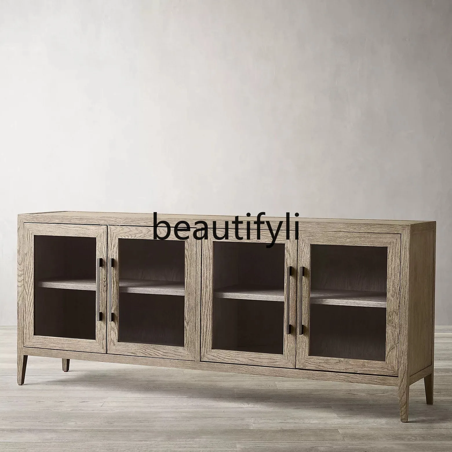 

Modern Minimalist Home Entrance Hall Cabinet Oak Sideboard American Country Vintage Decorative Cabinet