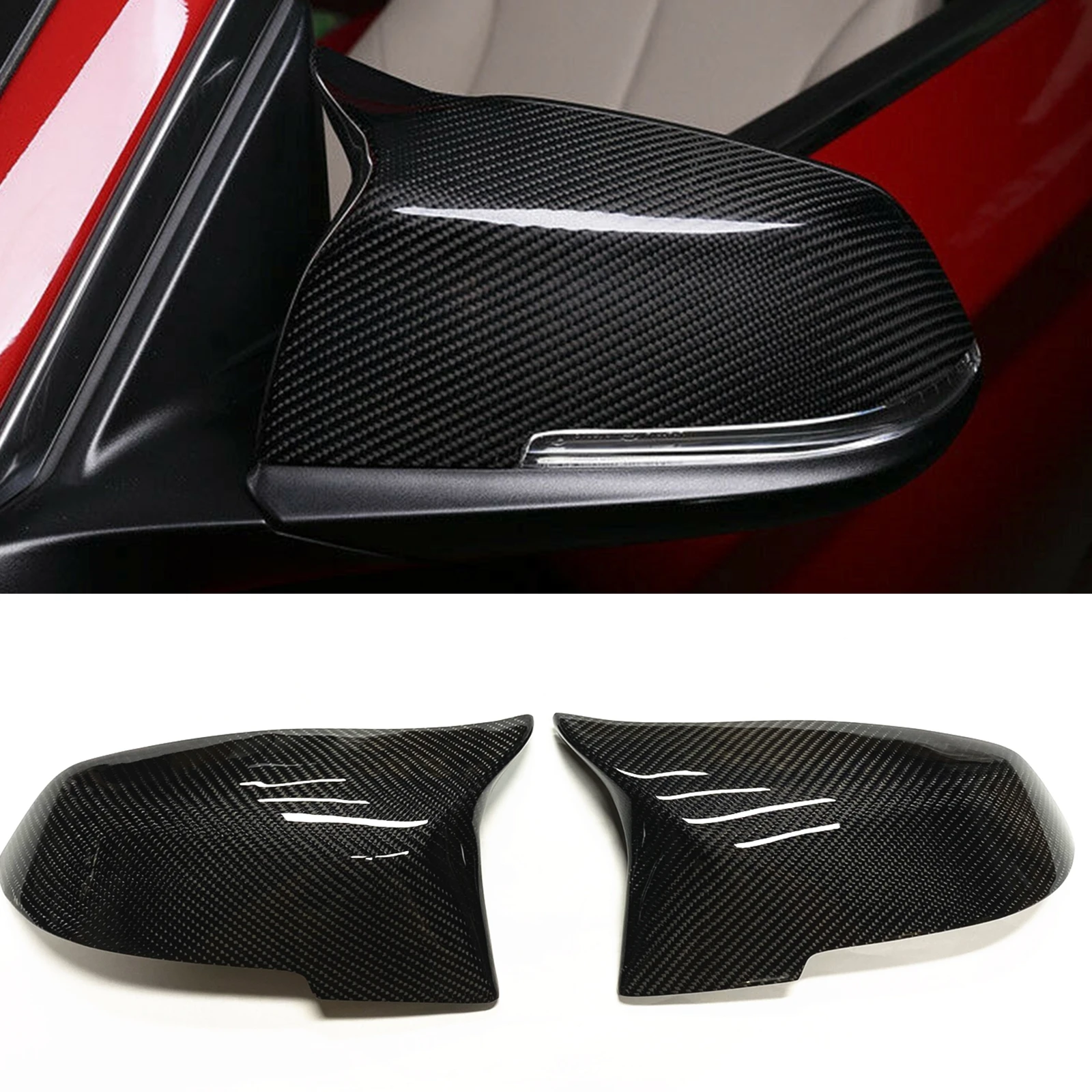 

Carbon Fiber Mirror Cover Rear View Case Rearview Shell Cap For BMW X1 E84 F20 F22 F87 M2 F23 F30 F31 F32 F33 F36