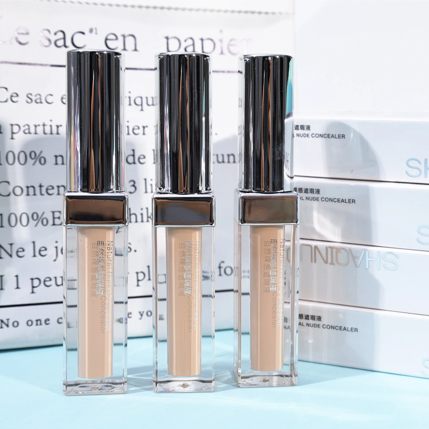 Crema correctora líquida, maquillaje resistente al agua, hidratante, brillo, cubierta de larga duración, acné, ojeras, base cosmética facial