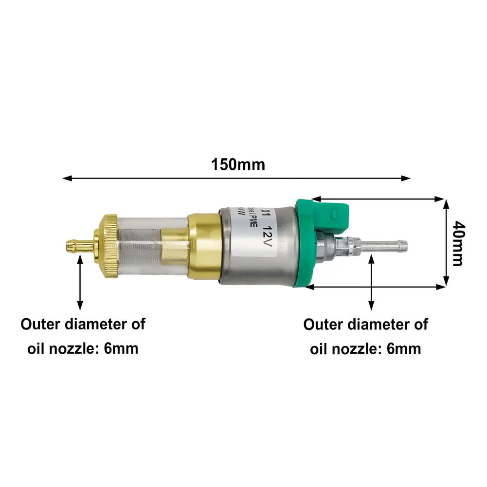 

Топливный модуль 12В для дизельного отопителя, совместимый с 12В, металлический и пластиковый корпус, компактный дизайн, топливный насос для автомобильного дизельного отопителя