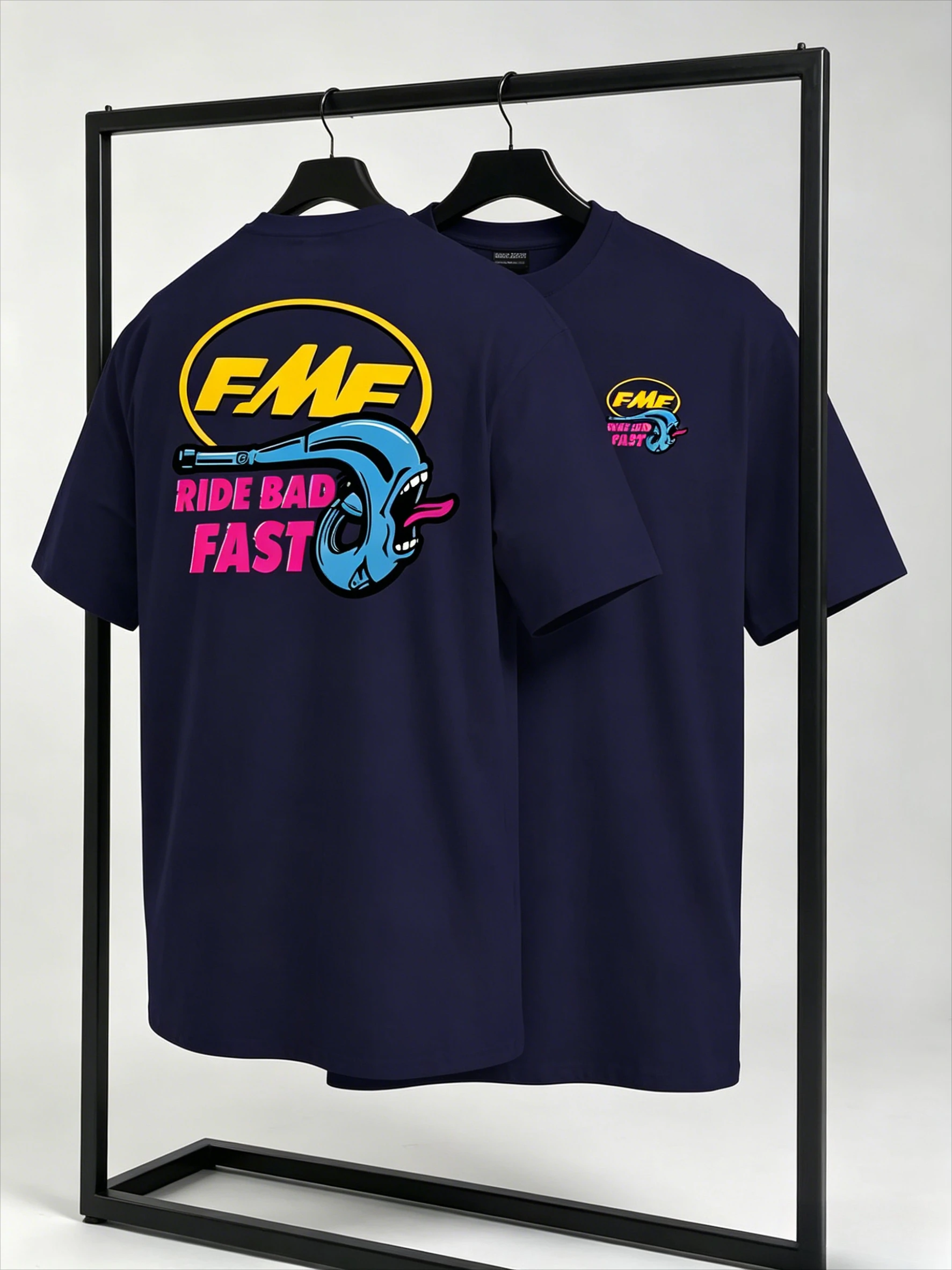 FMF Ride Bad Fast Motocross T Shirt for Men 100% Cotton Dirt Bike Racing Graphic Tee Casual Short Sleeve White 2026 New image 3