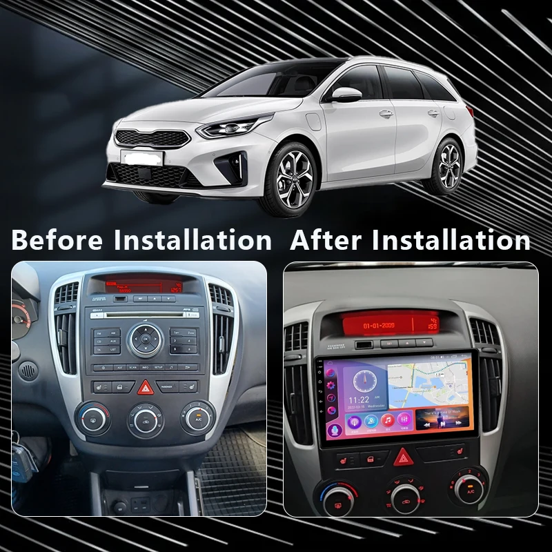 QSZN For Kia Ceed ED 2006-2012 Car Radio Multimedia Android 13 Video Player GPS Navigation Carpay Auto Stereo 4G WIFI DSP QLED