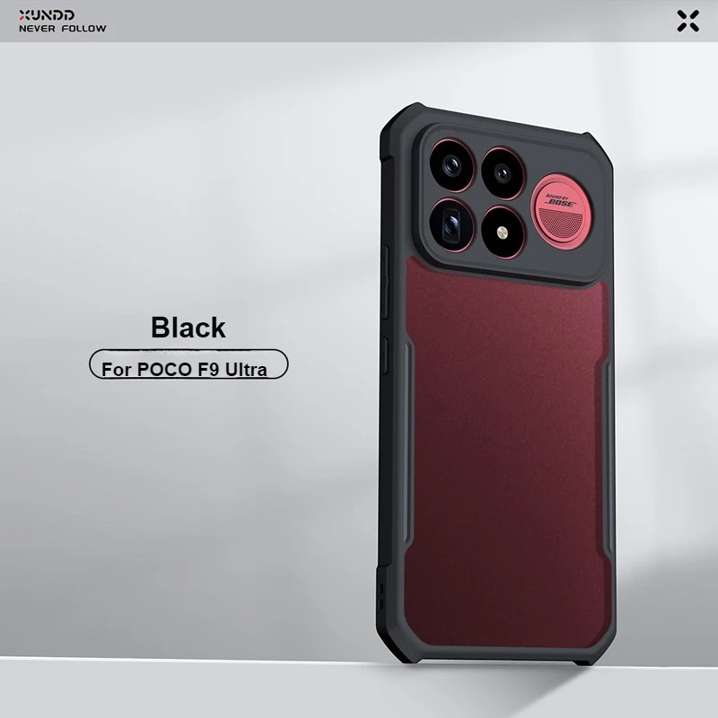 Case For POCO F9 Ultra F9 Pro XUNDD Airbags Shockproof Laser Pattern PC+TPU Camera Protection Matte Cover For POCO F 9 Ultra