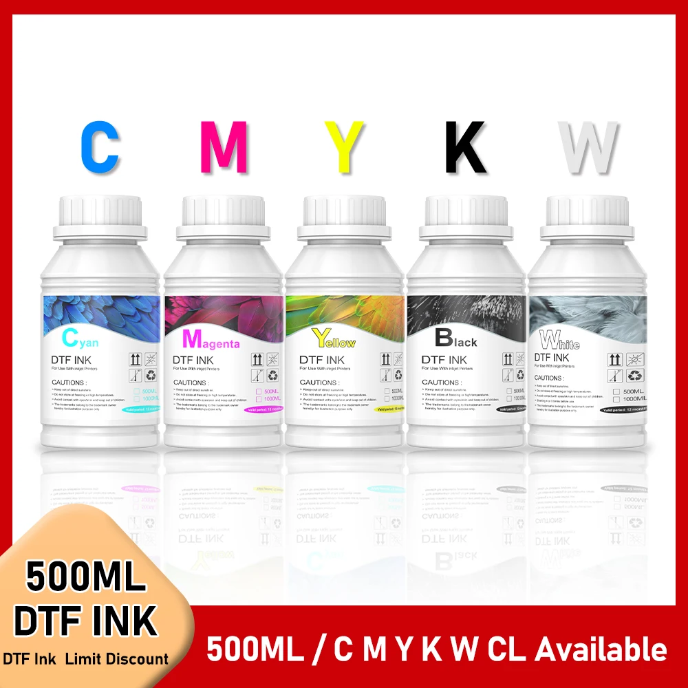 

Direct To Film Ink DTF Cleaning Solution DTF Ink 500ML/Bottle For Epson DX5 DX7 XP600 Printhead L1800 R1390 L805 All DTF Printer