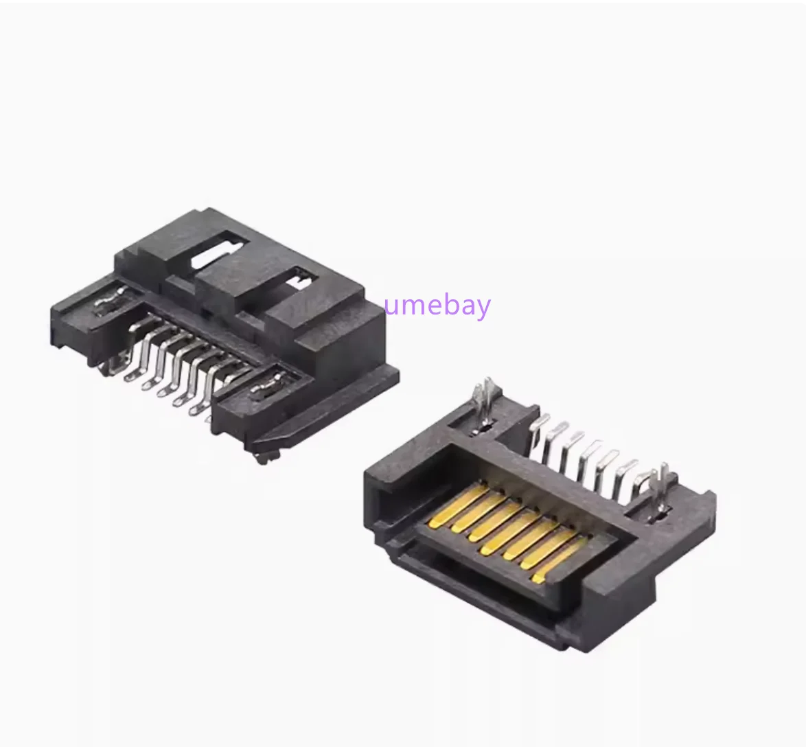 50pcs /  SATA7P public seat patch type semi package sunroof horizontal harpoon fixed foot data transmission interface