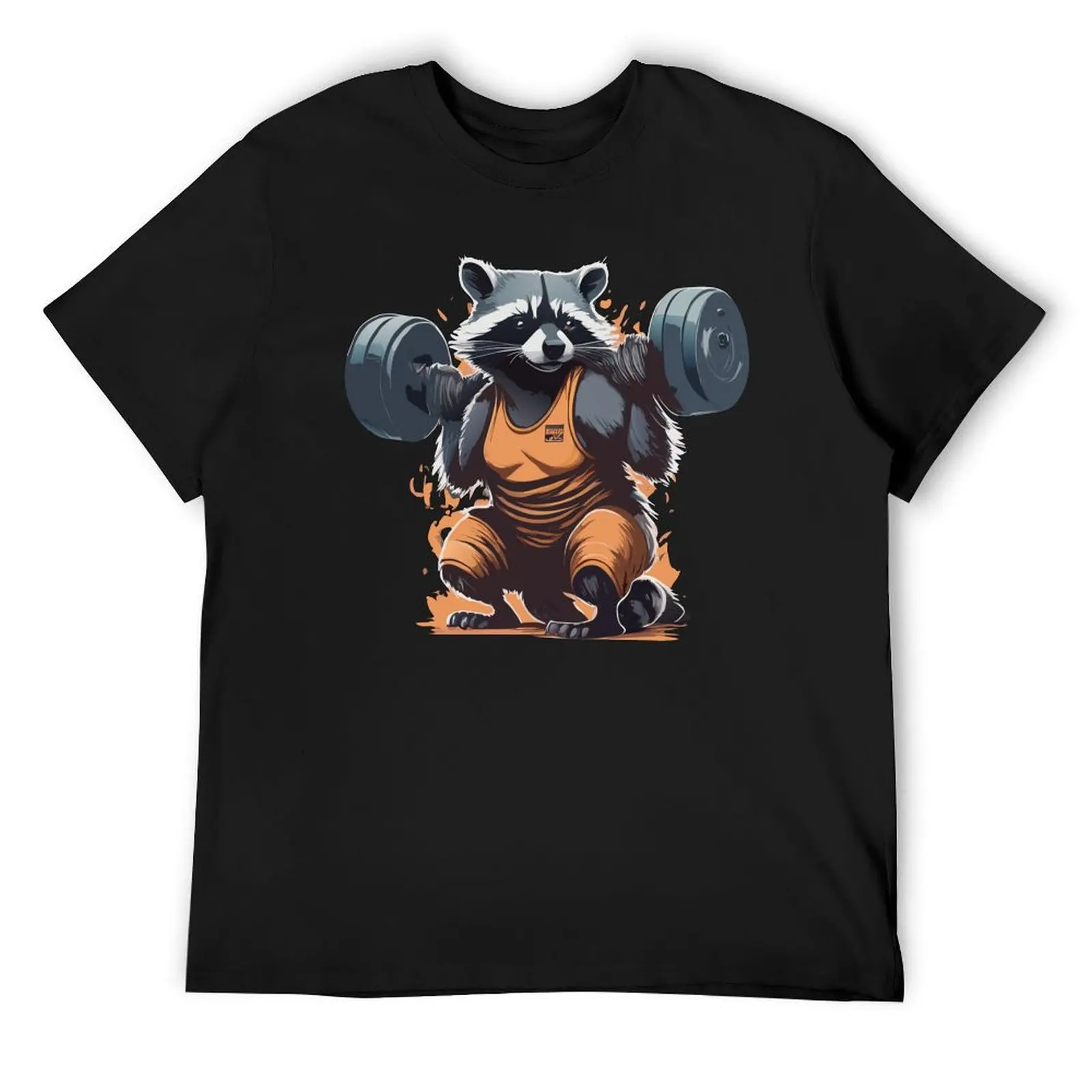 

Raccoon Funny Cute Gym Lifting T-Shirt Personalized t-shirt blue lock sublime outfits for men
