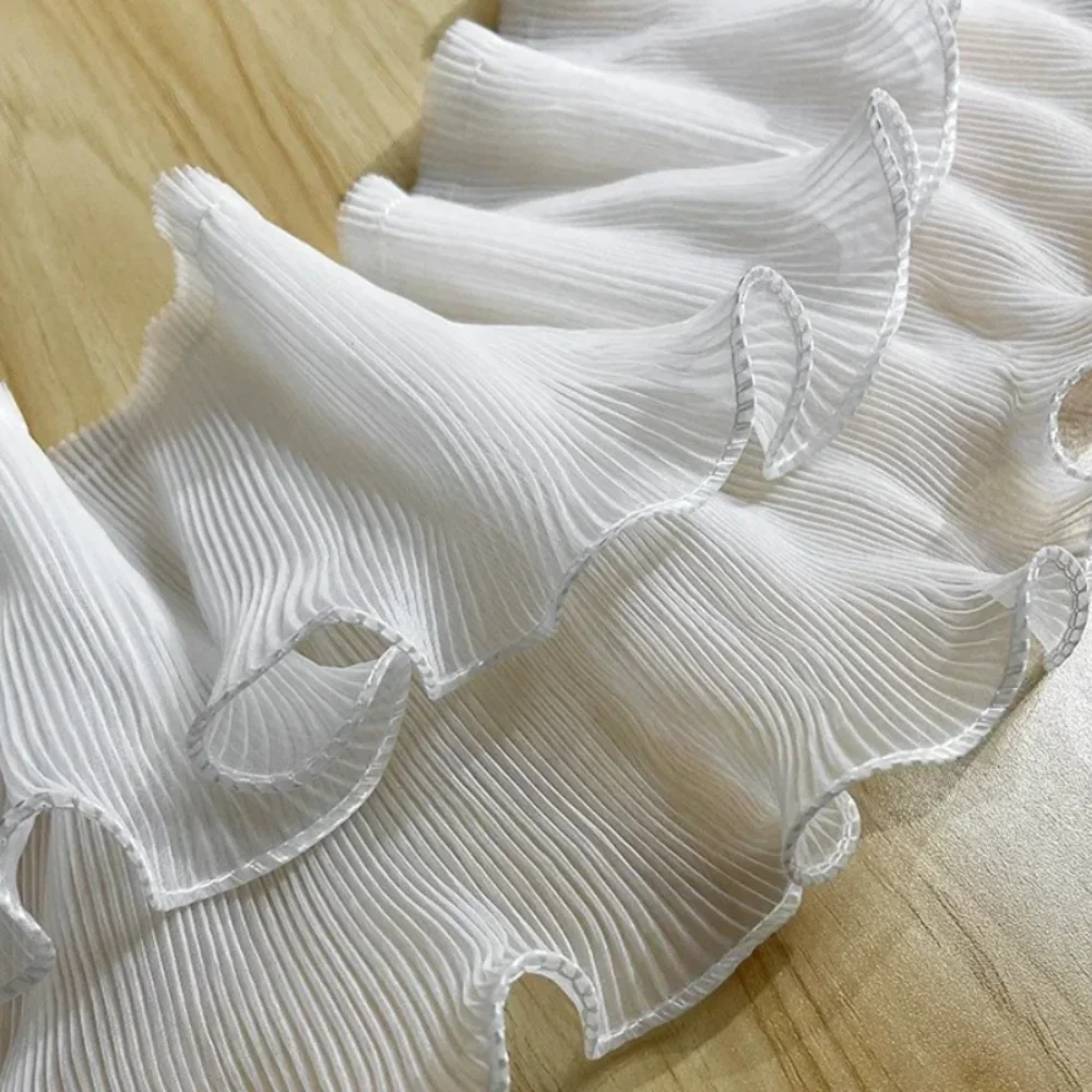 

Кружевная ткань, плиссированная юбка, подол, манжеты, декоративная одежда, дизайнерская ткань, аксессуары, двухслойная матовая ткань «сделай сам», шитье одежды