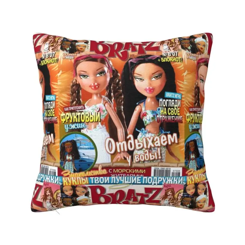 

Bratz Doll Cushion Cover 45x45cm Home Decorative 3D Printing Tv Movie Cartoon Throw Pillow for Living Room Two Side