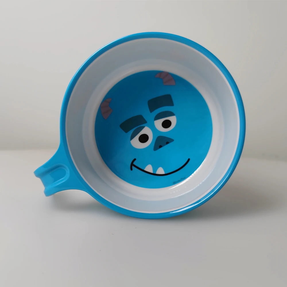 

1pc Disney Cartoon Monster University and Dumbo delicate and durable two-color single-handle bowl Family dinner kitchen cutlery