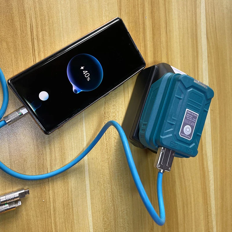 Power Bank Converter MT Socket For Makita 18V With Dual USB Battery Adapter Fast Charging Lithium Battery Tools