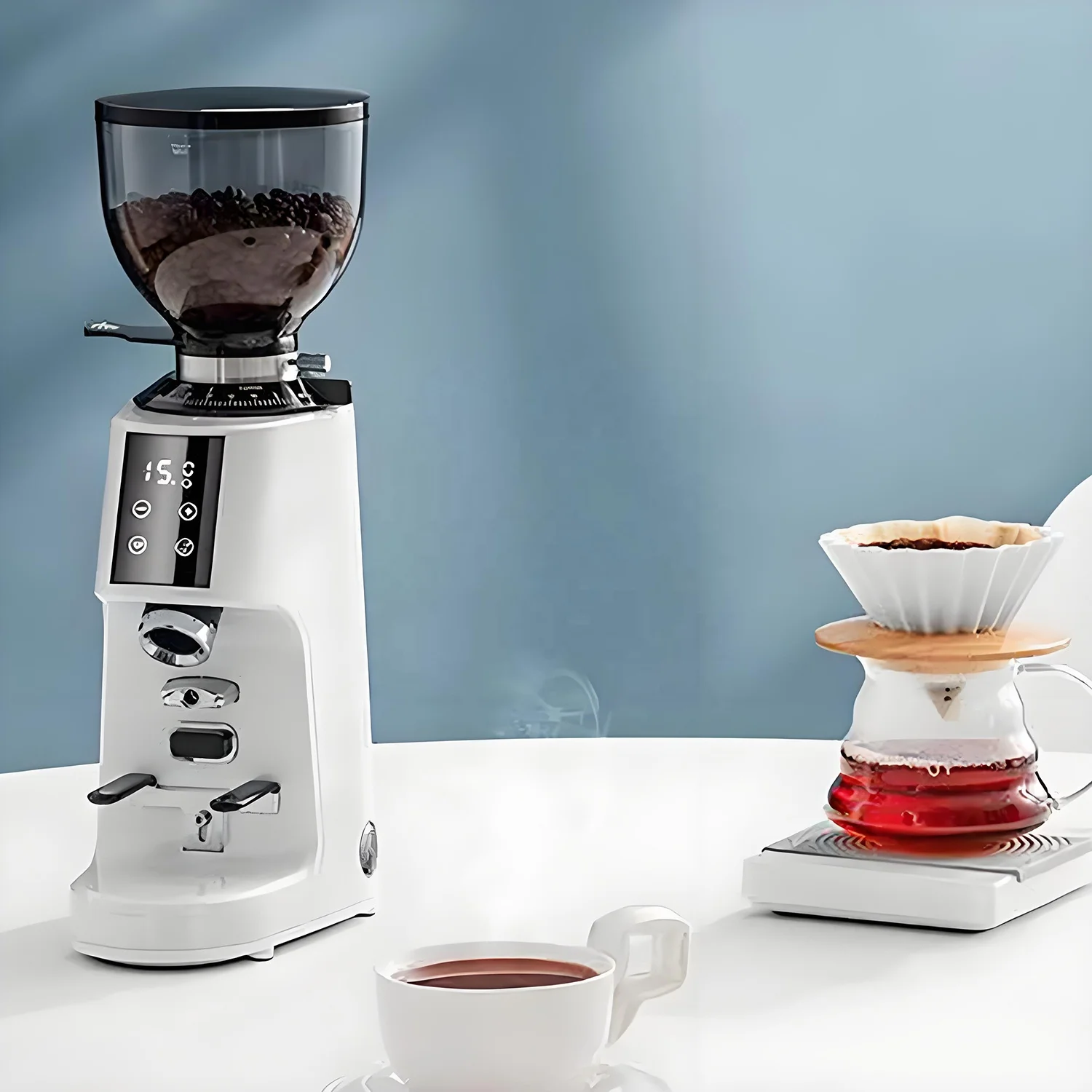 Upgrade High-power Dc All-copper Motor One Click Out Powder 64mm Large Size Blade Electric Coffe Coffee Bean Grinder view 4