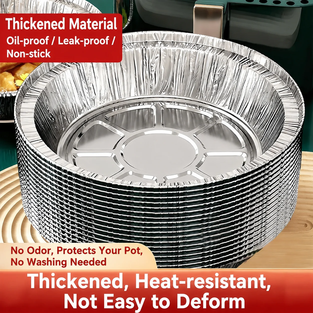 Air fryer special paper aluminum foil bowls food-grade household foil trays high-temperature resistant baking paper tools