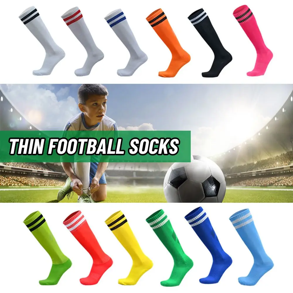 1Pair  Sports Football Socks Non-slip Grip Football Socks Children Outdoor Running Breathable Fitness Socks