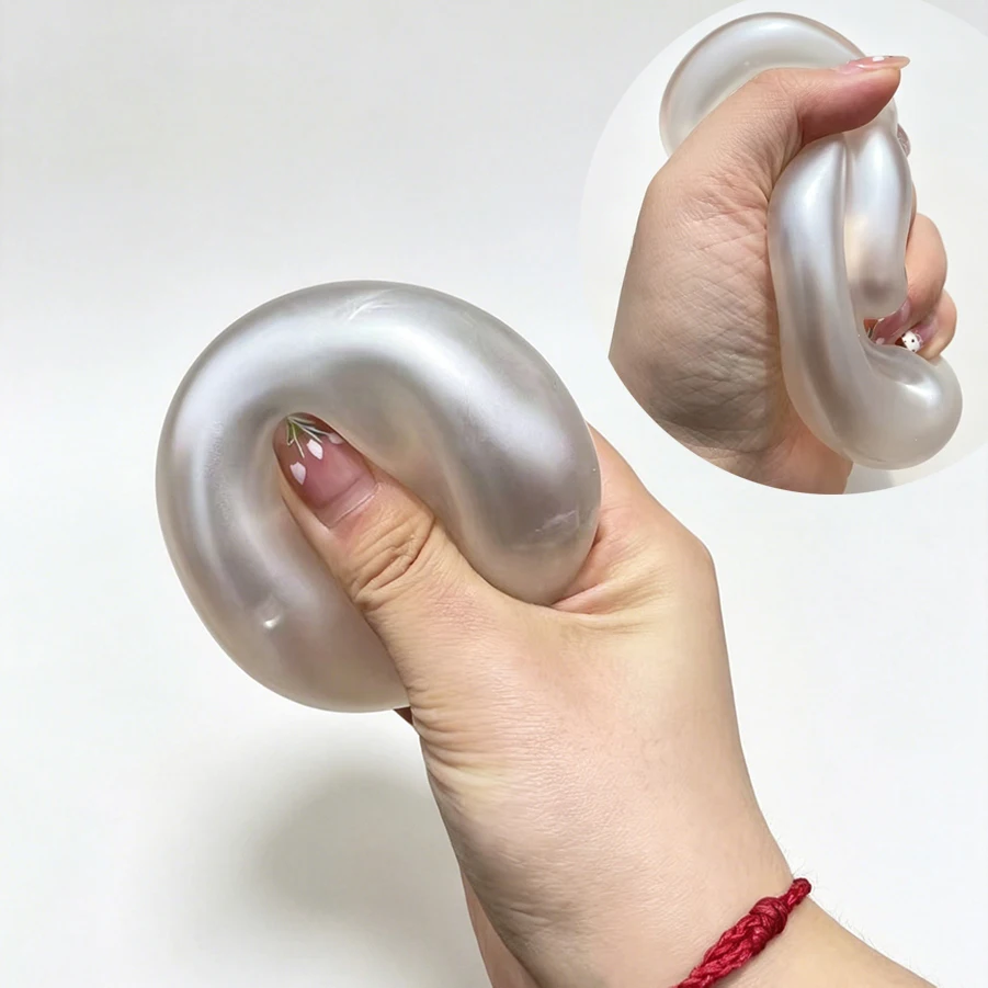 Soft Moldable Squishy Pearl Coconut Oil Squeeze Toy No Rebound Sticky Stress Relief Fidget Toys Simulation Anti-anxiety Toys