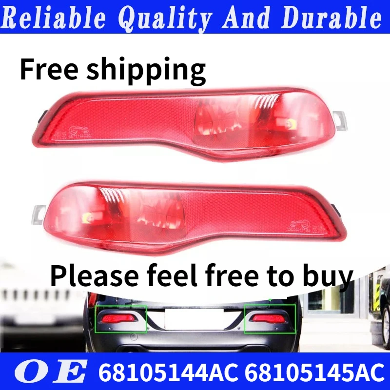 

Rear Bumper Left or right Reflector Lamp For 14-18 Jeep Cherokee 68105144AC 68105145AC