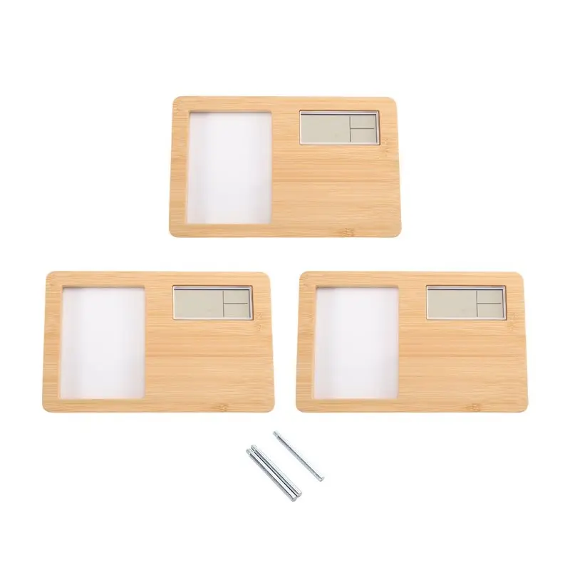WCS-Sublimation Blank Wood Photo Frame DIY Heat Transfer Print Desktop Wooden Photo Frame Clock Photo Frame Clock With Display