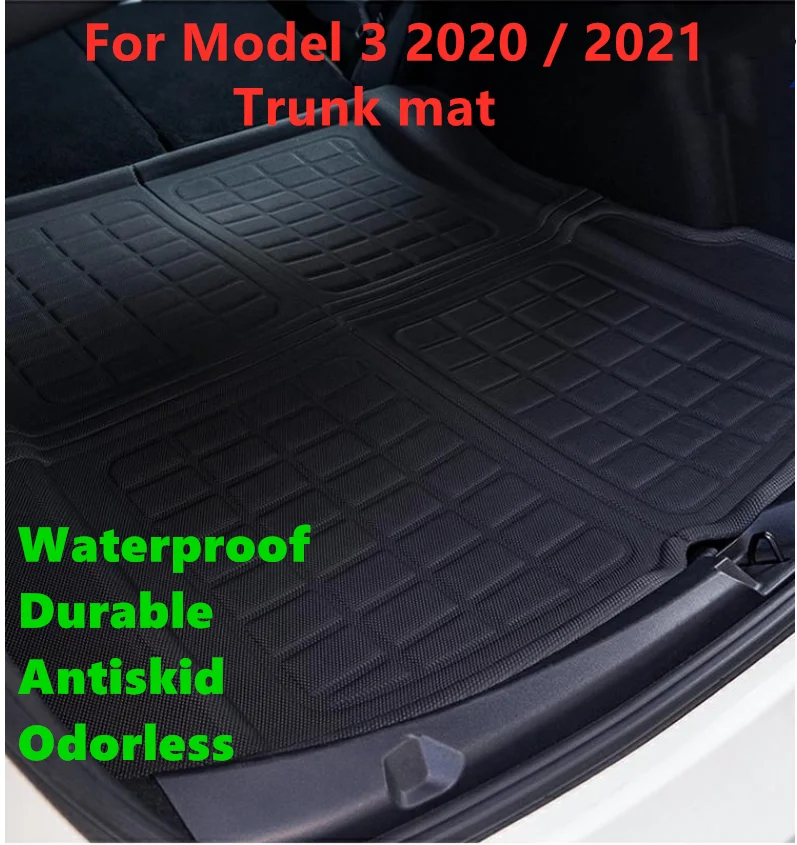 

3D коврики для пола, противоскользящий автомобильный ковер XPE, подходит для Tesla Model 3 2020 2021
