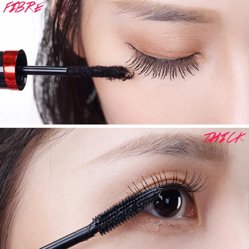 2Pcs Silk Fiber Lash Mascara Waterproof Mascara for Eyelash Extension Black Thick Eye Lashes Curler Cosmetics Eye Makeup