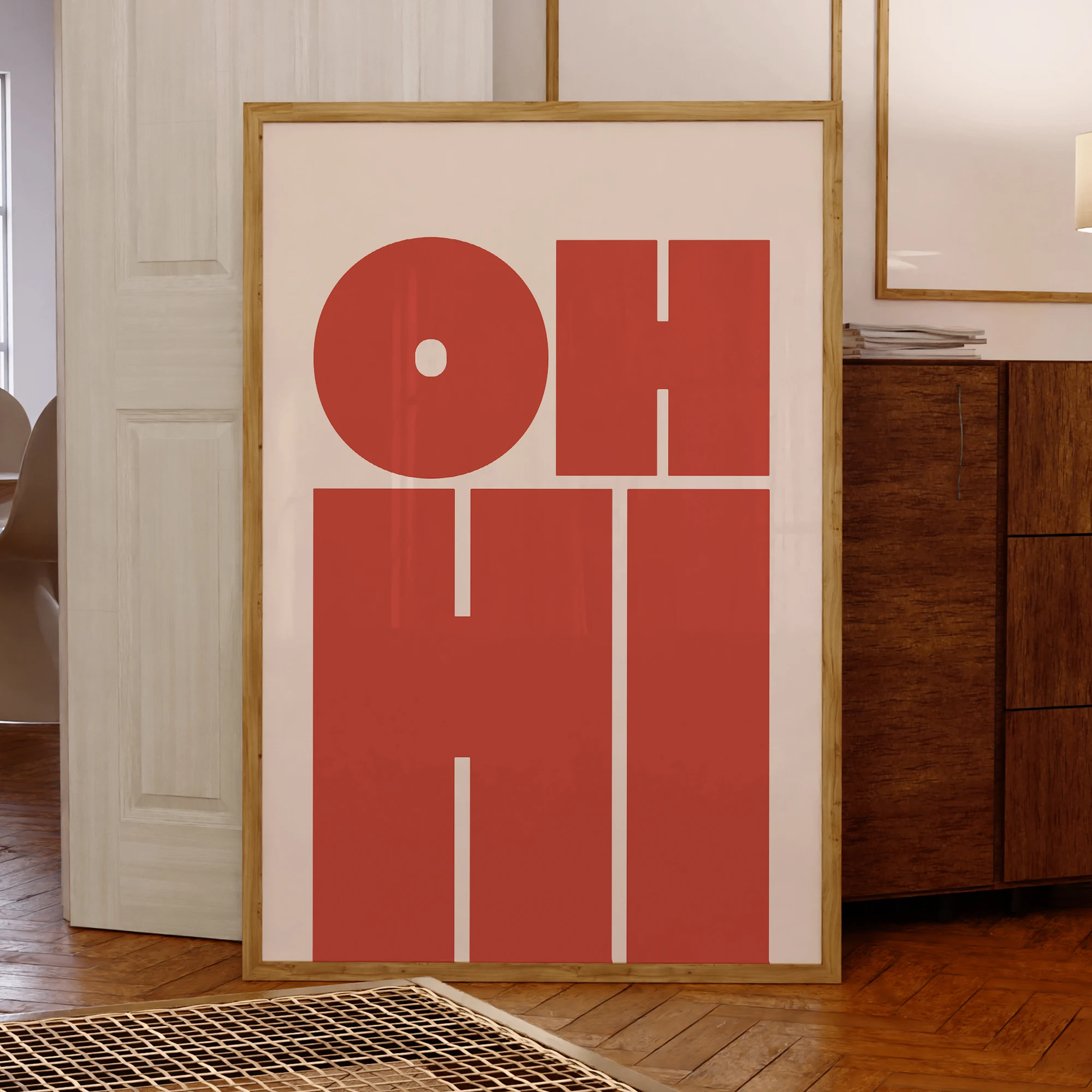 Oh Hallo, moderne minimalistische Gruß-Wandkunstdrucke, Leinwandgemälde, Poster, Bild für Wohnzimmer, Schlafzimmer, Schulzimmer, Heimdekoration