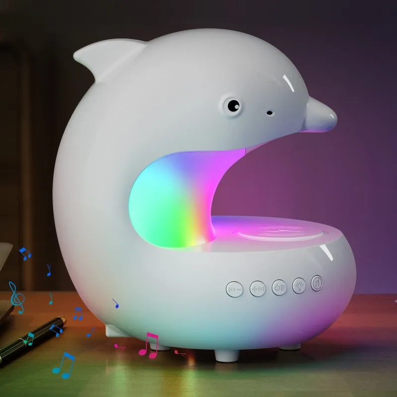 Wireless Charging Night Light, Creative Bedside Table Lamp, Bedroom Decor Ambient Light, Trendy Desktop Phone Lamp for Home
