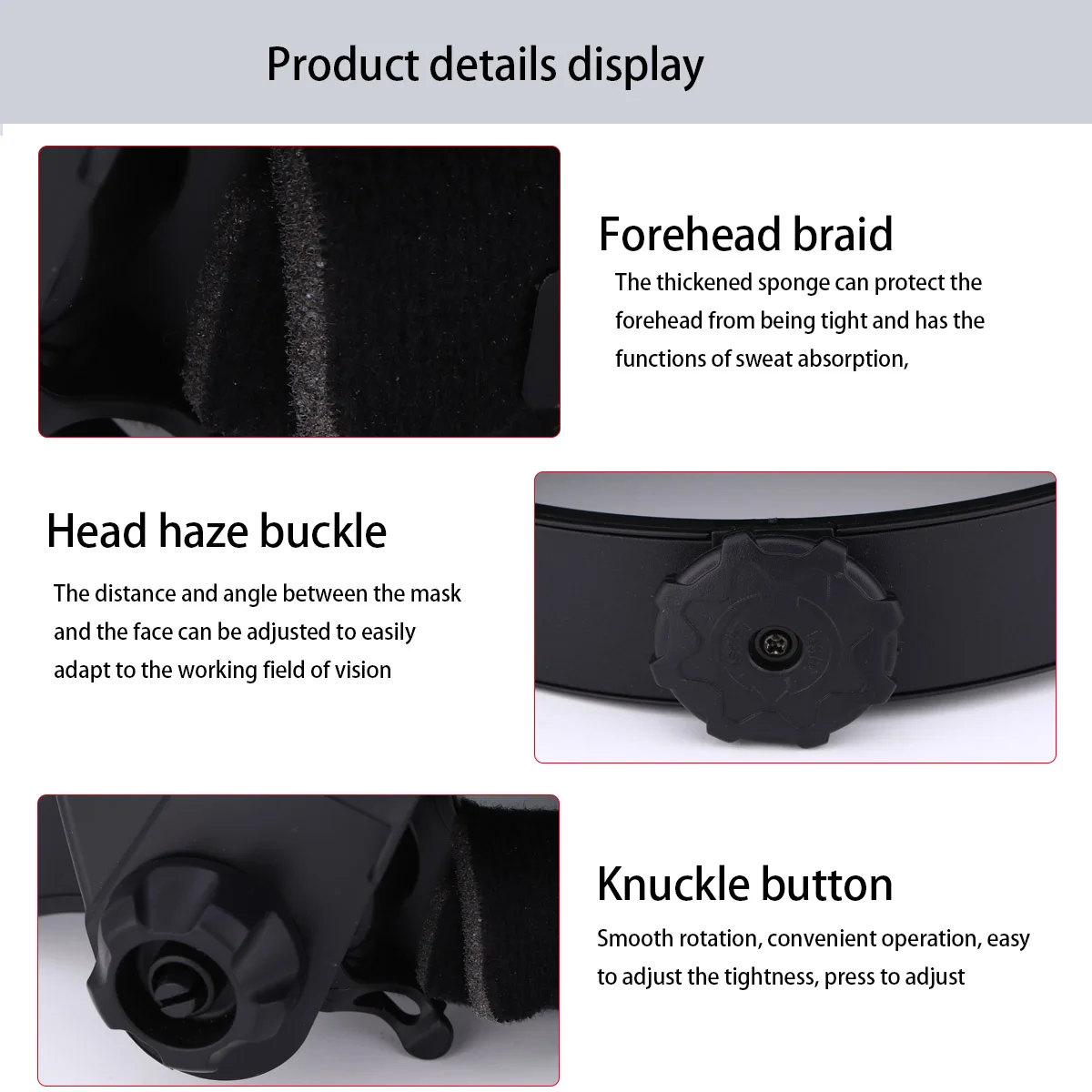 

Auto Darkening Mask Solar Rechargeable Welding Protective Goggles Adjustable Shielding Sensitivity Welding Hood Arc Hat