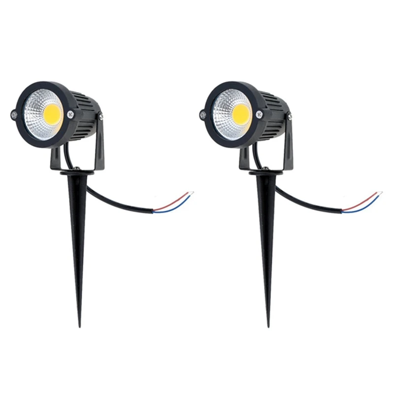 2X Ip65 Outdoor Landscape Led Lawn Light Garden Spotlight 5W 12V Ac Dc Retail