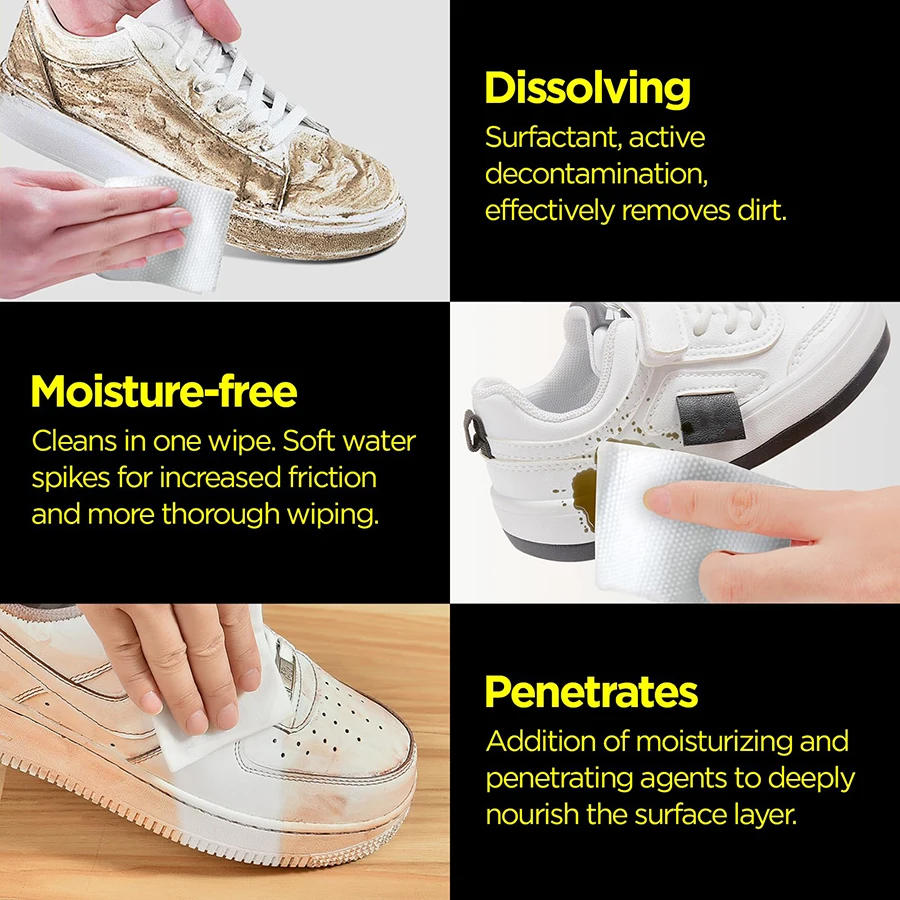 Woven Letter Moist Wipes for Sports Shoes, Chemical-Free, for Football, Halloween, Christma