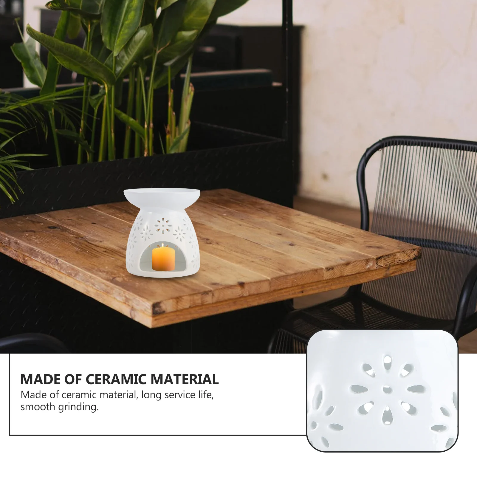 

1Pcs Ceramic Essential Oil Burner Porcelain Tealight Holder Yoga Spa Aromatherapy Oil Diffuser for Home Office Hotel