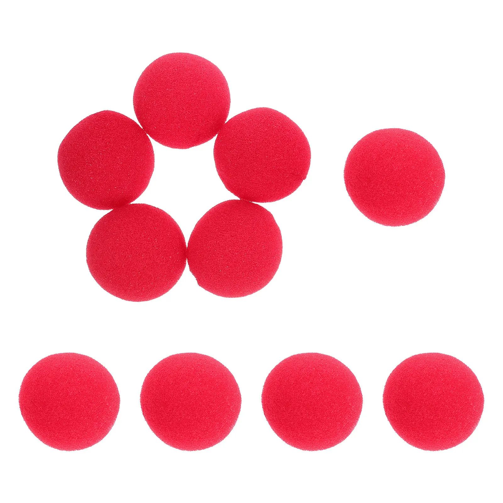 

10 шт., красный губчатый шарик с забавным носом клоуна, легкий, удобный для Хэллоуина, Рождественской вечеринки, аксессуар для косплея