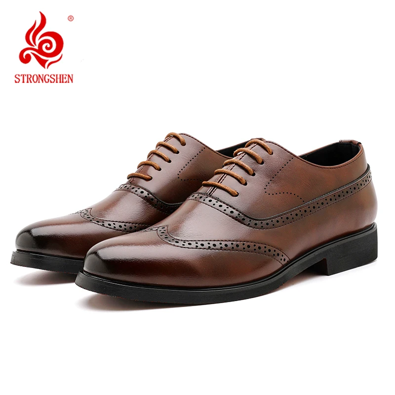 

Мужские кожаные туфли на красной подошве, модные деловые повседневные туфли для вечеринок, банкетов, повседневные офисные оксфорды на шнуровке в стиле ретро, модельные туфли-броги