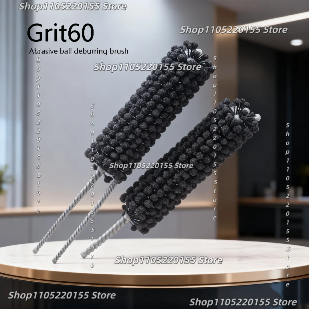 Grit60 Flexible Cylinder Honing Brushes Φ8-20mm Abrasive Ball Deburring Brush for Mild Steel Stainless Steel Cast Iron Cleaning