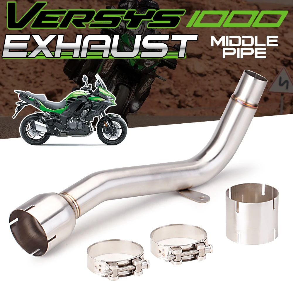 

Modified Motorcycle Exhaust Mid Section Stainless Steel Center Connecting Pipe For versys1000 2019-2021