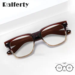 Ralferty Vintage Acetate Eyeglasses Frame Men Women Square Anti Blue Glasses No Grade Prescription Optic Frame Zero Eyewear 2025