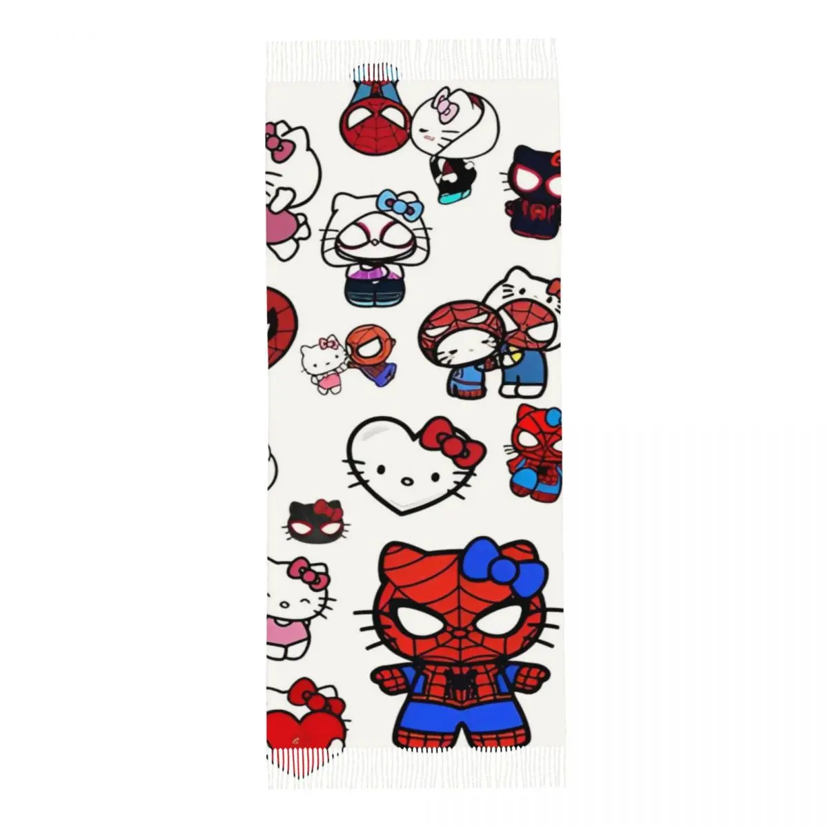 Hello Kitty Spidey-chales para hombre y mujer, bufanda larga y suave, chal de invierno