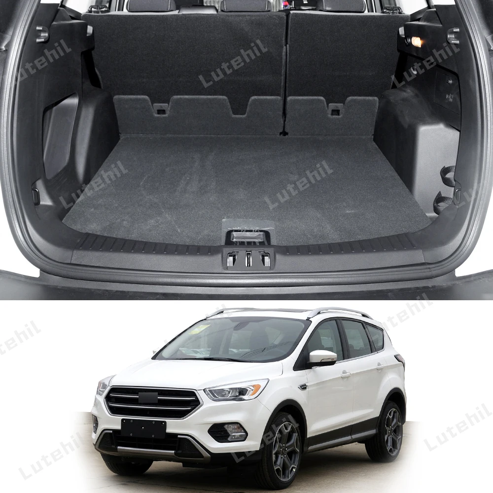 For Ford Kuga 2013-2019 18 17 16 15 Car Trunk Mats Carpet Cargo Liner Car Backrest Pad Interior Accessories Protector